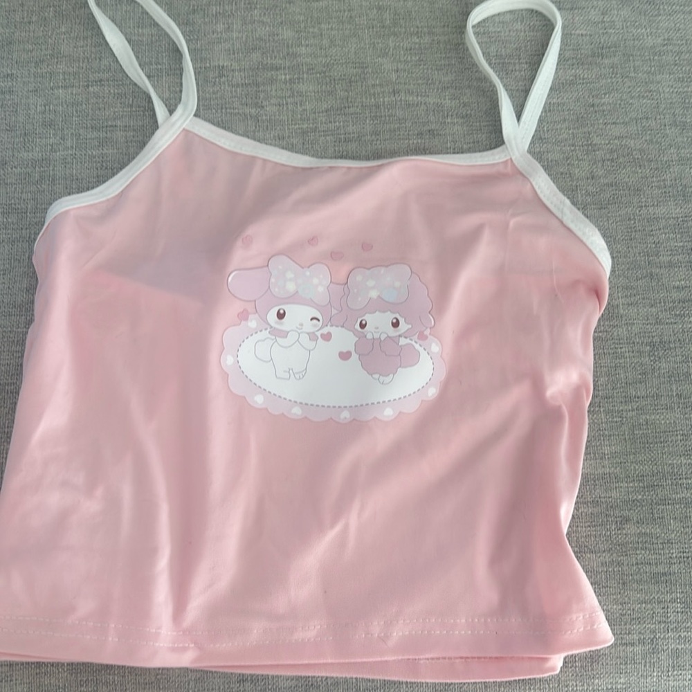 My melody sweet piano Sanrio shirt tie